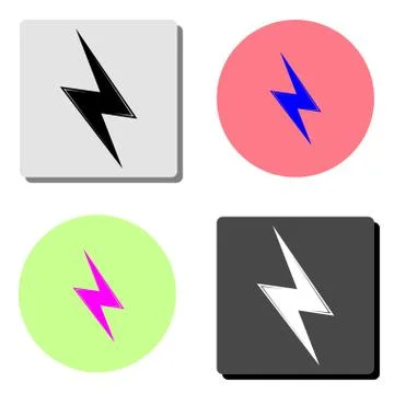 Lightning. flat vector icon Stock Illustration