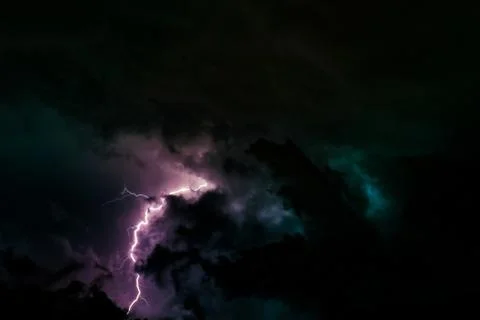 Lightning in Genoa Foto stock