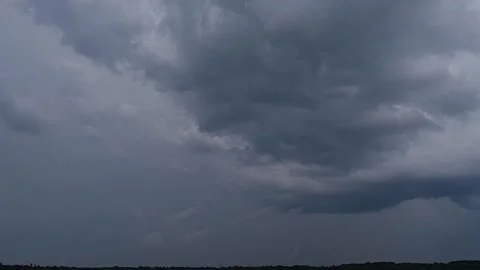 Lightning in a gloomy sky Stock Footage 201309602