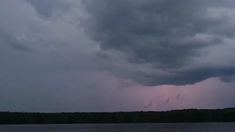 Lightning in a gloomy sky Stock Footage 201309603