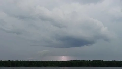 Lightning in a gloomy sky Stock Footage 201309607