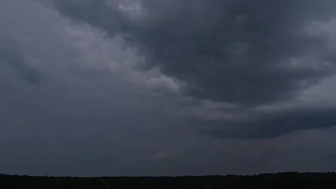 Lightning in a gloomy sky Stock Footage 201309615