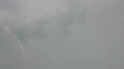 Lightning in gray sky Stock Footage 90007001