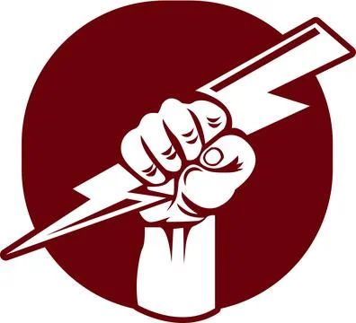 Lightning Hand Stock Illustration