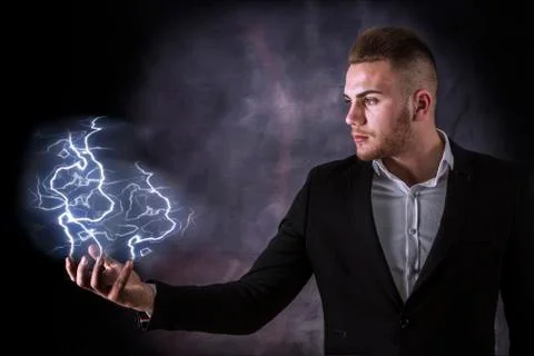 Lightning in Hand Stock Photos