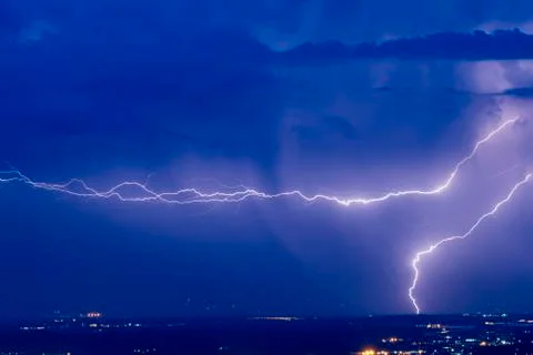 Lightning on the horizon Stock Photos