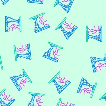 Lightning hurricane disaster vector seamless pattern Stock Illustration