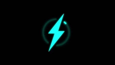 Lightning  icon, 3D animation video. Vidéo 336531555