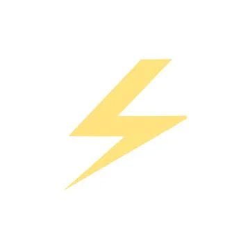 Lightning icon in cartoon flat style. Vector illustration of thunderbolt symb Stock Illustration