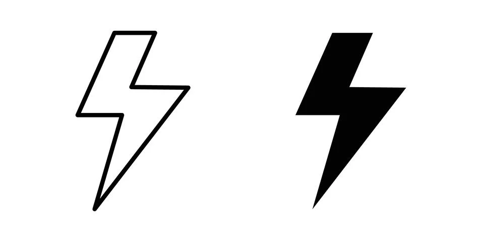 Lightning icon graphic design. web icons vectors Stock Illustration