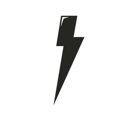 Lightning icon illustrated in vector on white background Stock Illustration