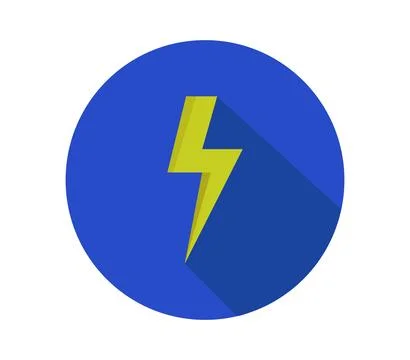Lightning icon illustrated in vector on white background Stock Illustration