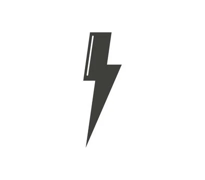 Lightning icon illustrated in vector on white background Stock Illustration