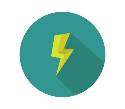 Lightning icon illustrated in vector on white background Stock Illustration
