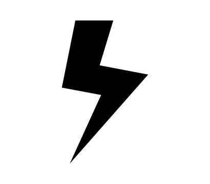 Lightning icon illustrated in vector on white background Stock Illustration