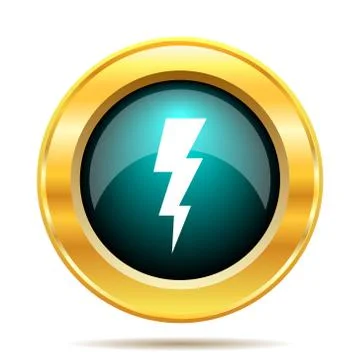 Lightning icon. Internet button on white background.. Stock Illustration