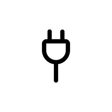 Lightning icon isolated on white background. Stock Illustration