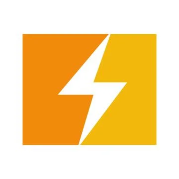 Lightning icon logo design template Stock Illustration