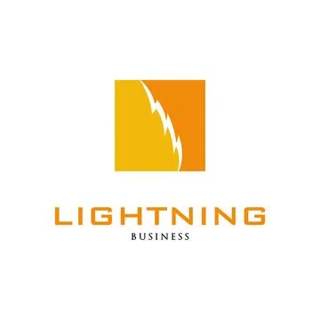 Lightning Icon Logo Design Template Stock Illustration