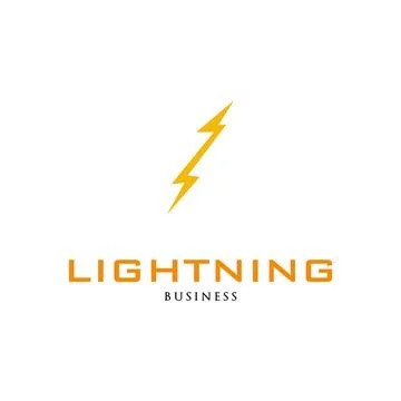 Lightning Icon Logo Design Template Stock Illustration
