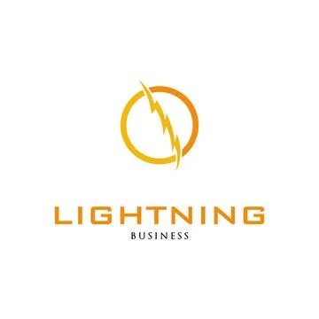 Lightning Icon Logo Design Template Stock Illustration
