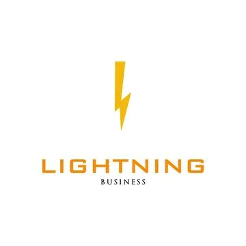 Lightning Icon Logo Design Template Stock Illustration