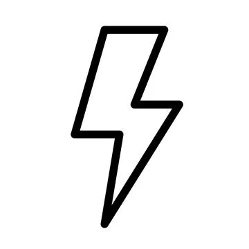 Lightning icon outline Stock Illustration
