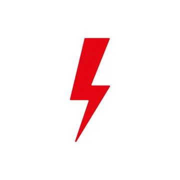 The lightning icon. Power symbol. Flat Illustrazione stock