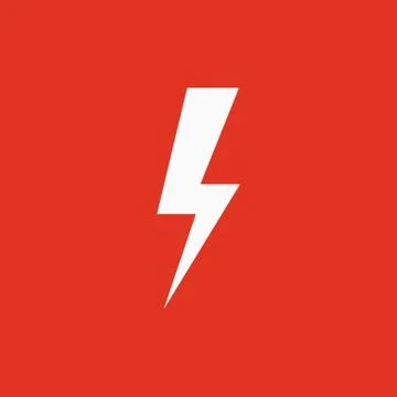 The lightning icon. Power symbol. Flat Stock Illustration
