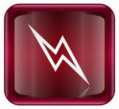 Lightning icon red Stock Illustration
