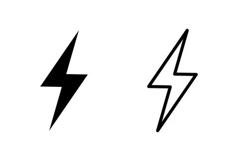 Lightning icon set. electric icon vector. power icon. energy sign Stock Illustration