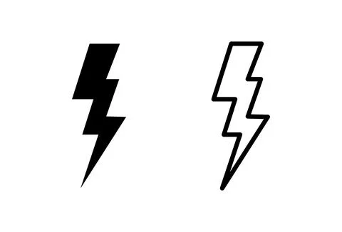 Lightning icon set. electric icon vector. power icon. energy sign Stock Illustration