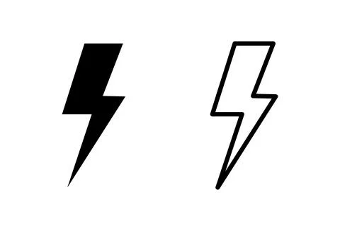 Lightning icon set. electric icon vector. power icon. energy sign Stock Illustration