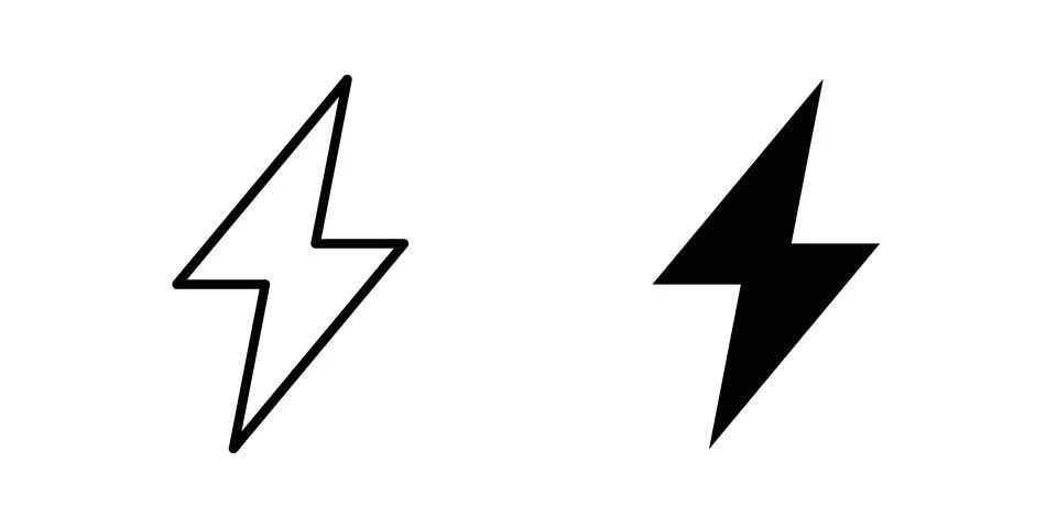 Lightning icon vector design illustrations Illustrazione stock