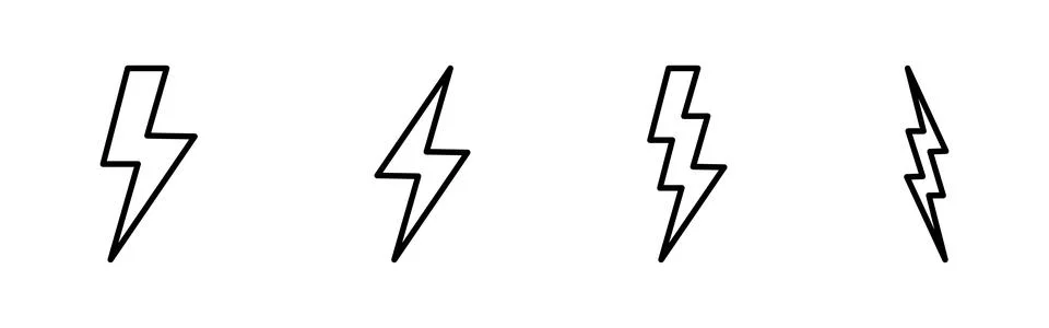 Lightning icon vector. electric icon vector. power icon. energy sign Stock Illustration