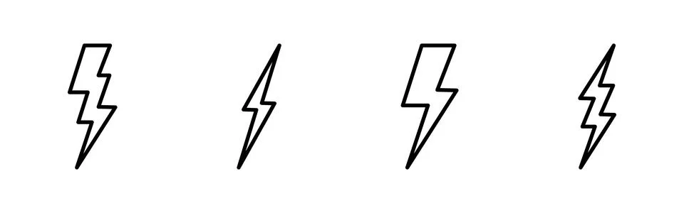 Lightning icon vector. electric icon vector. power icon. energy sign Stock Illustration