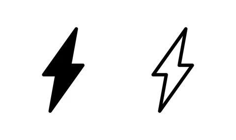 Lightning icon vector. electric icon. power icon. energy Stock Illustration