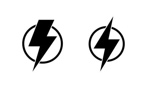 Lightning icon vector. electric sign and symbol. power icon. energy sign Stock Illustration