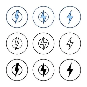 Lightning icon vector. electric sign and symbol. power icon. energy sign Stock Illustration