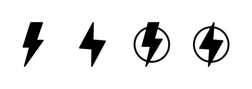 Lightning icon vector. electric sign and symbol. power icon. energy sign Stock Illustration