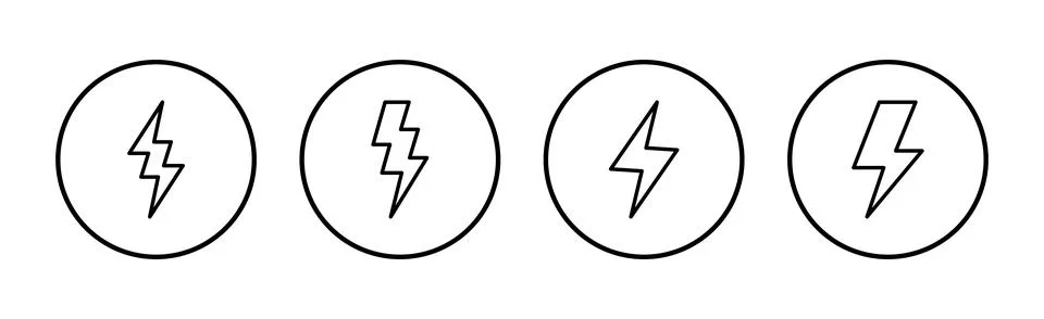 Lightning icon vector. electric sign and symbol. power icon. energy sign Stock Illustration