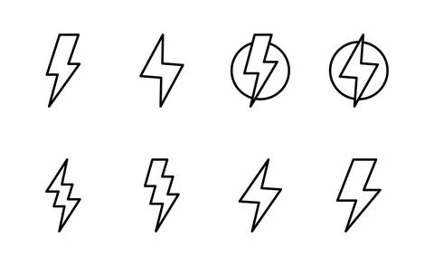 Lightning icon vector. electric sign and symbol. power icon. energy sign Stock Illustration
