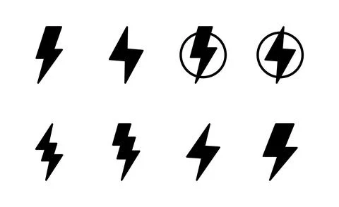 Lightning icon vector. electric sign and symbol. power icon. energy sign Stock Illustration