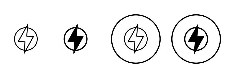 Lightning icon vector. electric sign and symbol. power icon. energy sign Stock Illustration