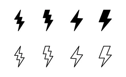 Lightning icon vector. electric sign and symbol. power icon. energy sign Stock Illustration