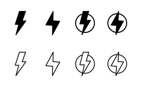 Lightning icon vector. electric sign and symbol. power icon. energy sign Stock Illustration