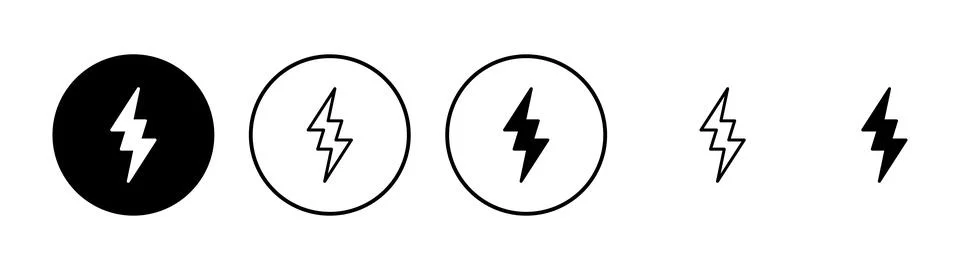 Lightning icon vector. electric sign and symbol. power icon. energy sign Stock Illustration