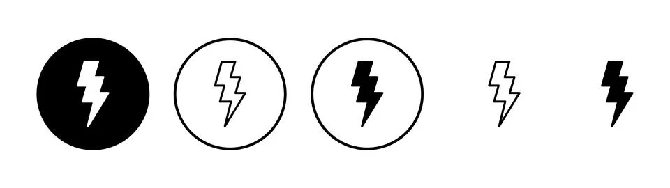 Lightning icon vector. electric sign and symbol. power icon. energy sign Illustrazione stock
