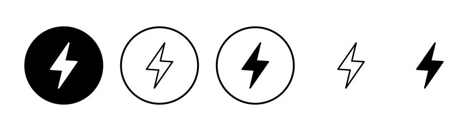 Lightning icon vector. electric sign and symbol. power icon. energy sign Stock Illustration