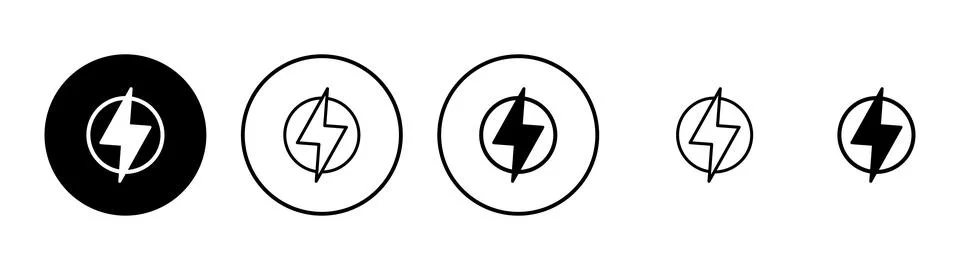 Lightning icon vector. electric sign and symbol. power icon. energy sign Stock Illustration
